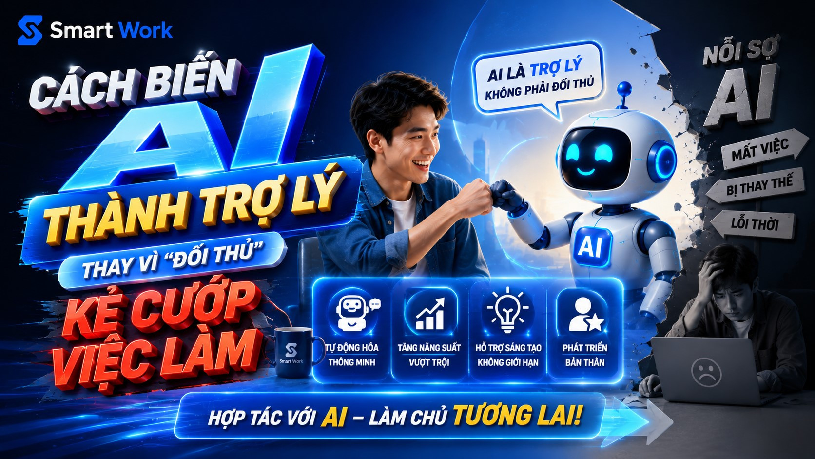 Cách Biến AI Thành Trợ Lý Thay Vì “Đối Thủ” Kẻ Cướp Việc Làm